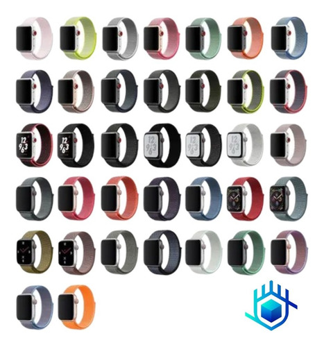 Correa De Nylon Para Apple Watch Dama Mujer Hombre Caballero