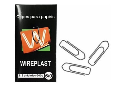 Clips 6/0 Galvanizado 500g Com 212 Unidades Wireplast