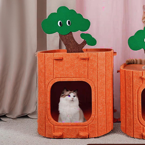 Cat House Cat Condo Fácil De Ensamblaje 33cmx33cmx26cm