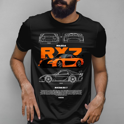 Playera Diseño Mazda Rx-7 - 100% Algodón