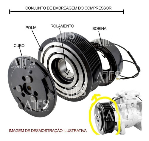 Chave Trava Cubo Compressor Do Ar Condicionado (gancho)
