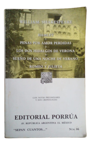 Shakespeare Obras Hamlet Romeo Y Julieta Sueño De Una Noche (Reacondicionado)