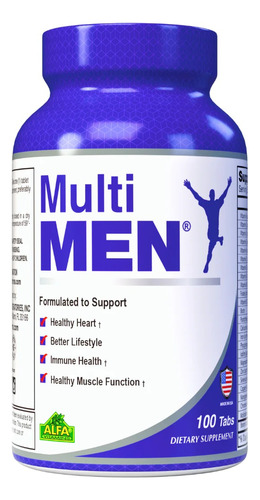 Multi Men Multivitamínico 100 Tabletas Alfa Vitamins