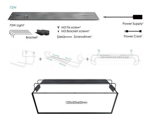Luminária Nemo Light 72w (aqua Marine) Bivolt - Nemolight