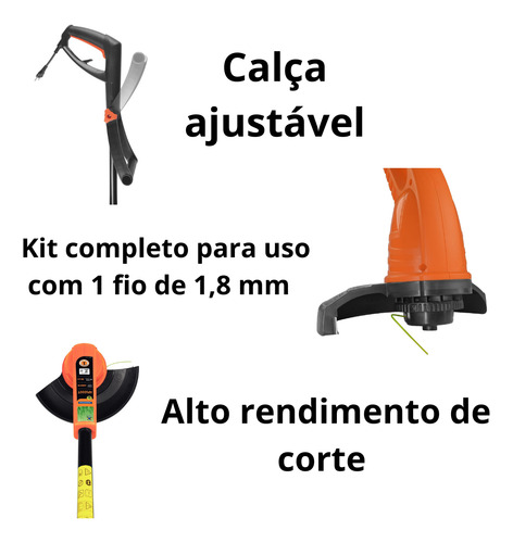 Aparador De Grama Tramontina Ap1000t Cor Laranja 127v/220v