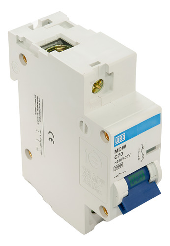 Disjuntor Monopolar 70a Curva C Weg C70 Mini Din