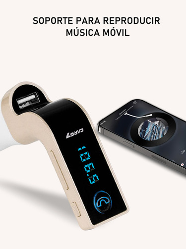 Transmisor Fm Bluetooth Cargador Usb 3.5mm Auto Manos Libres