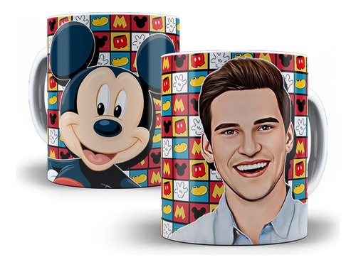 Caneca Mickey Mouse Com Sua Caricatura Personalizada