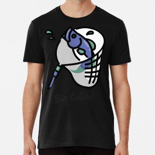 Remera Diseño De Big Catch Fish Algodon Premium