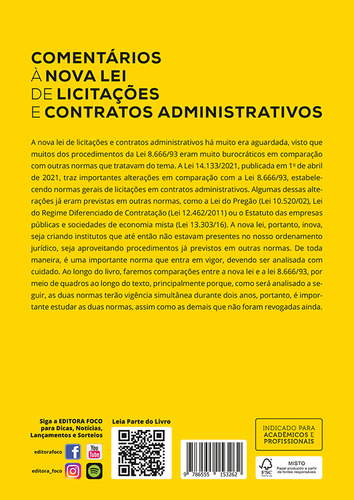Comentários A Lei De Licitações E Contratos Administrativ, De Flávia Campos. Editora Foco Juridico, Capa Mole Em Português