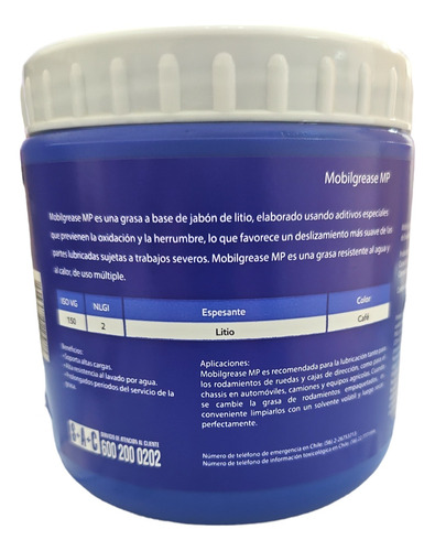 Grasa Multipropósito Mobil Grease Mp 500 Grs
