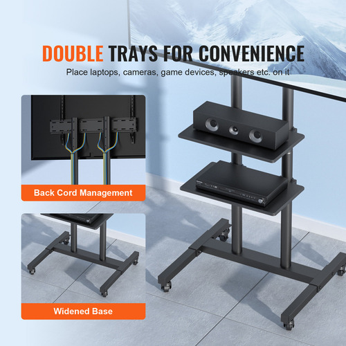 Vevor Soporte Para Tv De Suelo 85 Pulgadas Dos Capas