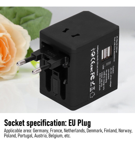 Adaptador De Viaje Multifunción, Convertidor De Corriente In