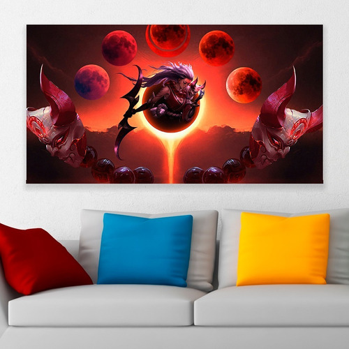 Cuadro Decorativo Lol Diana Blood Moon Art 80x50cm