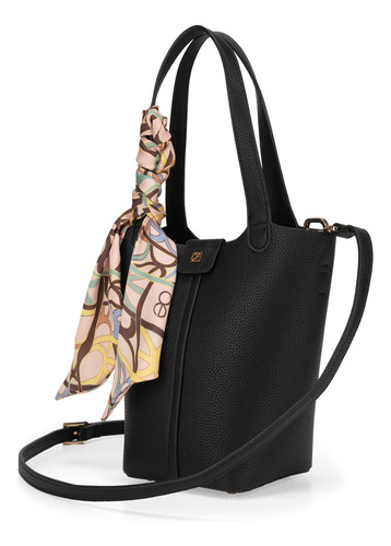 Bolsa Tote Cloe Ixinali Mediano Color Negro