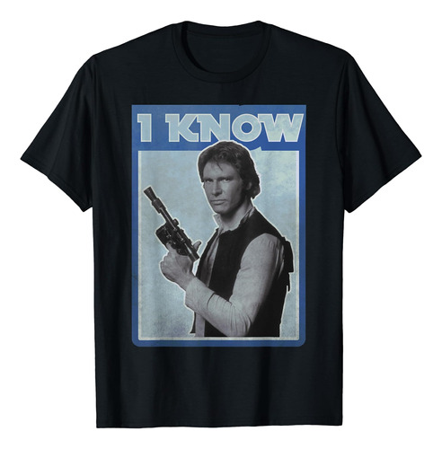 Star Wars Han Solo Iconic Unscripted I Know Camiseta Gráfica