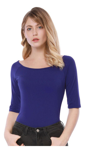 Camiseta Ajustada Mujer Blusa Suave Top Liso Camisa Elástica