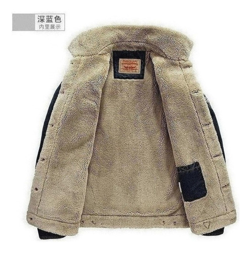 Chaqueta Vaquera De Invierno Para Hombre Con Militar Pesada