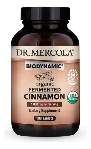 Suplemento Canela Fermentada Orgánica 1,000mg Dr Mercola