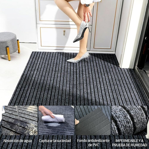2 Pcs Felpudo Tapete Para Puerta De Antideslizante 50*80cm