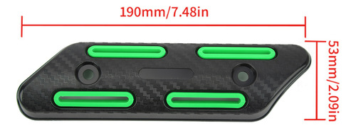 Protector Térmico De Tubo De Escape Verde Verde Universal Pa