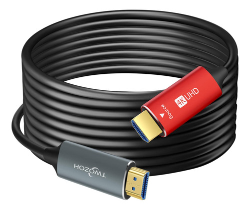 Twozoh Cable De Fibra Optica Hdmi De 50 Pies, Cable Hdmi De