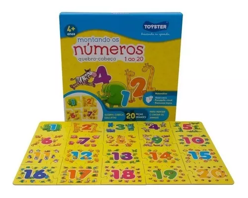 Quebra - Cabeça Montando os Números 1 ao 20 - Era Uma Vez Brinquedos - Por  uma infância repleta de amor e brincadeiras