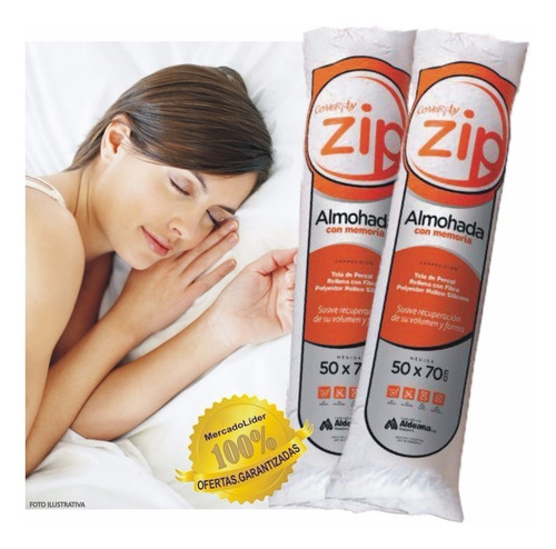 Imagen 1 de 4 de Combox2 Almohadas Zip Inteligente -50x70cm- De Fabrica!!