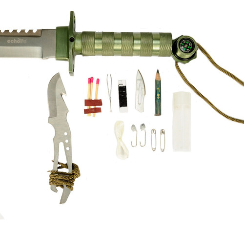 Faca Apache Com Kit De Sobrevivência Echolife - Un004