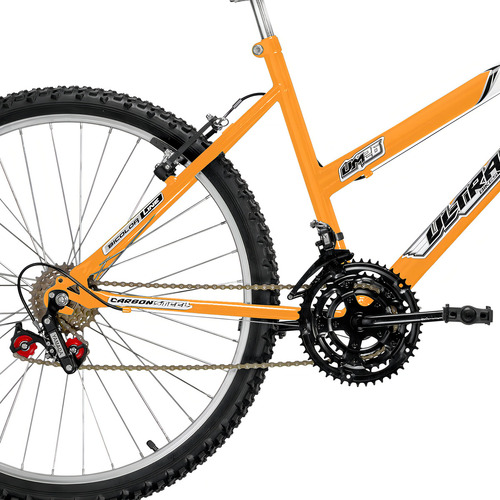 Bicicleta Feminina Adulto Aro 26 Bicolor Ultra Bike Azul Cor Laranja