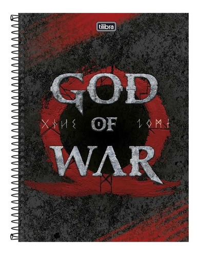 Caderno Espiral God Of War The Game Logo 96 Folhas Tilibra