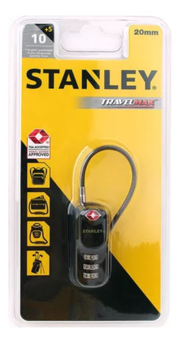 Candado De Combinacion Para Maleta - Travelmax Negro Stanley