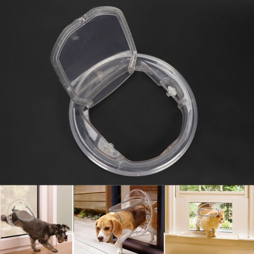 Imagen 1 de 5 de 4 Panel De Seguro Cerradura Redonda Puerta Para Mascotas Gat