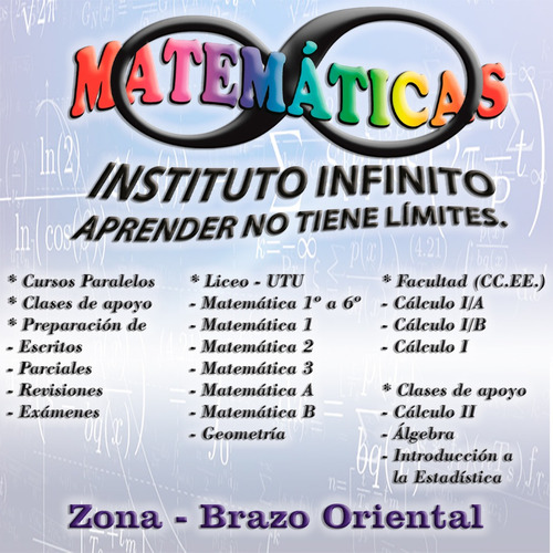 Imagen 2 de 3 de Clases Particulares De Matemáticas Y Cálculo Liceo Utu Fcea