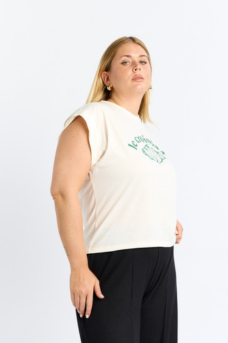 Remera Mujer Manga Corta Estampada Algodon Canchera Comoda