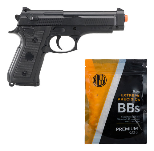 Pistola Airsoft Vigor P92-038 Mola 6mm + 1000 Esferas 12g