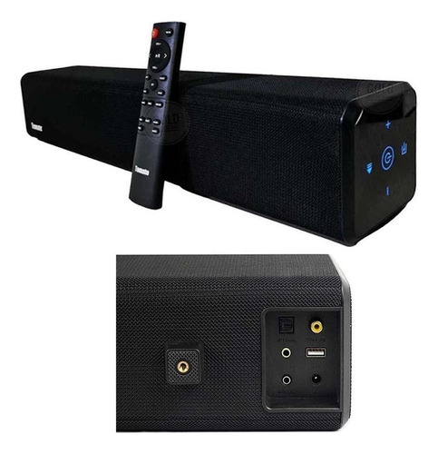 Soundbar 2.0 Mts-2021 80w Bluetooth Entrada Óptica Tomate