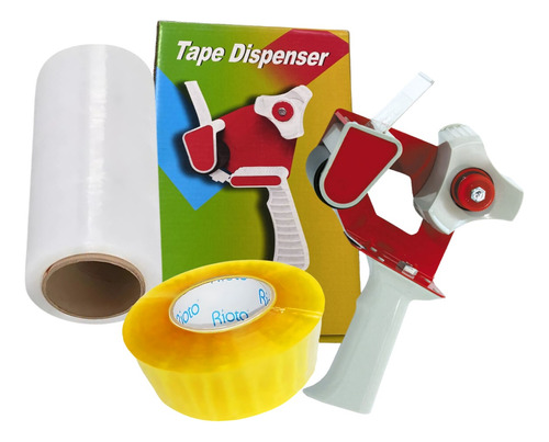 Kit Empaque Profesional Dispensador Cinta Papel Film Y Cinta