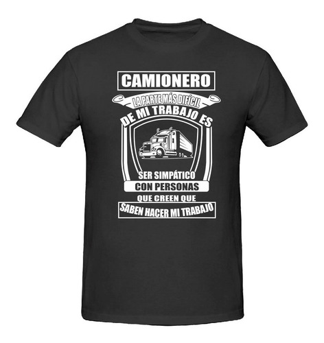 Playera Modelo Trucker Leyenda Estampado Reflejante
