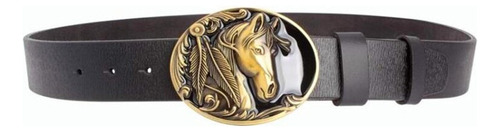 A Hebilla De Vaquero Con Cabeza De Caballo Dorada For Hombre
