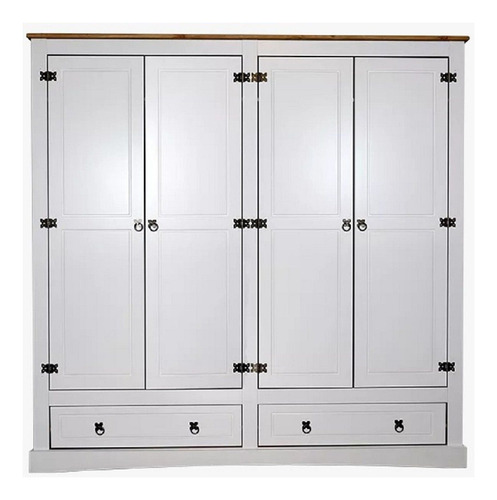 Guarda-roupa 04 Portas E 02 Gavetas Mdf/madeira Maciça Wt