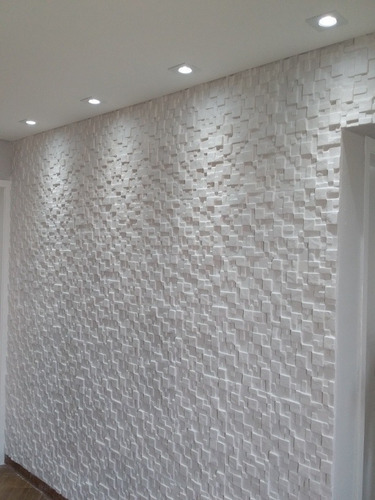 Forma Silicone Gesso Cimento Parede 3d Mosaico 100% Silicone Cor Azul