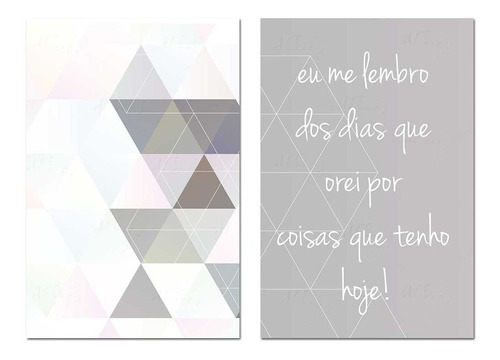 Kit 2 Placas Decorativas Religiosas Oração Senhor 20x30cm