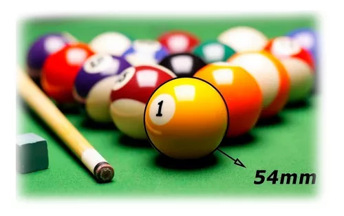 Jogo De Bolas De Sinuca Bola 8 Bilhar Snooker 54mm