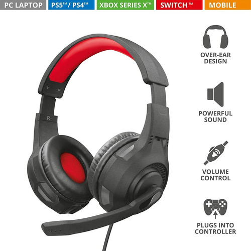 Audífonos Gamer Gxt 307 Ravu Trust Multiplataforma