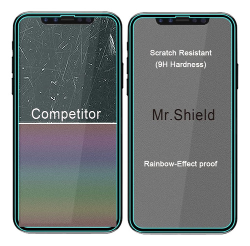 Mr.shield [paquete De 3] Diseñado Para iPhone X/iPhone 10 [v