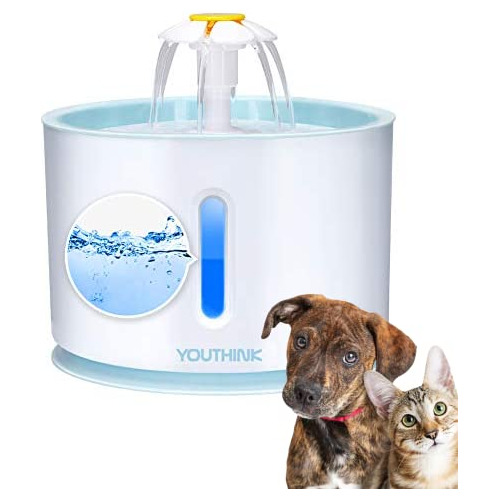 Youthink - Dispensador De Agua Para Gatos, 2.4 L, Fuente De