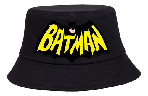 Gorro Pesquero Batman Retro Comic Sombrero Bucket Hat Black
