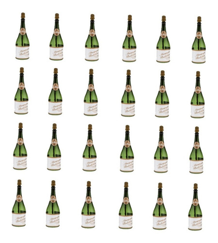 24 Unids Mini Botellas De Burbujas De Champagne Cumpleaños
