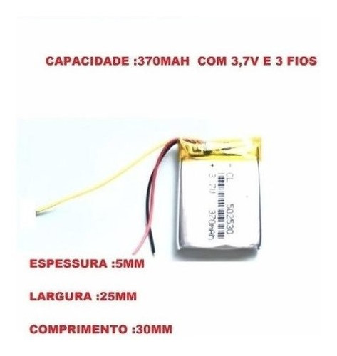 Bateria Mp4 Philips Gogear Vibe 4gb Com 3 Fios Nova